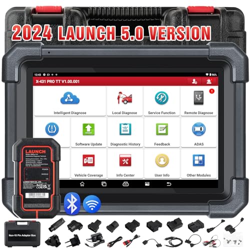 2024 LAUNCH X431 Pro TT 5.0 Elite Bidirectional Scan Tool with Newly Released DBSCar VII Connector, 38+ Reset for All Cars, ECU Coding, CANFD and DOIP, FCA AutoAuth, VAG Guide, Same as X431 V Pro 5.0