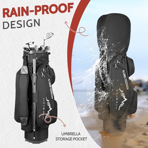 UNIHIMAL 14-Way Golf Cart Bag Pro with Full Length Divider Top, Golf Bag for Men with Handles and Rain Cover