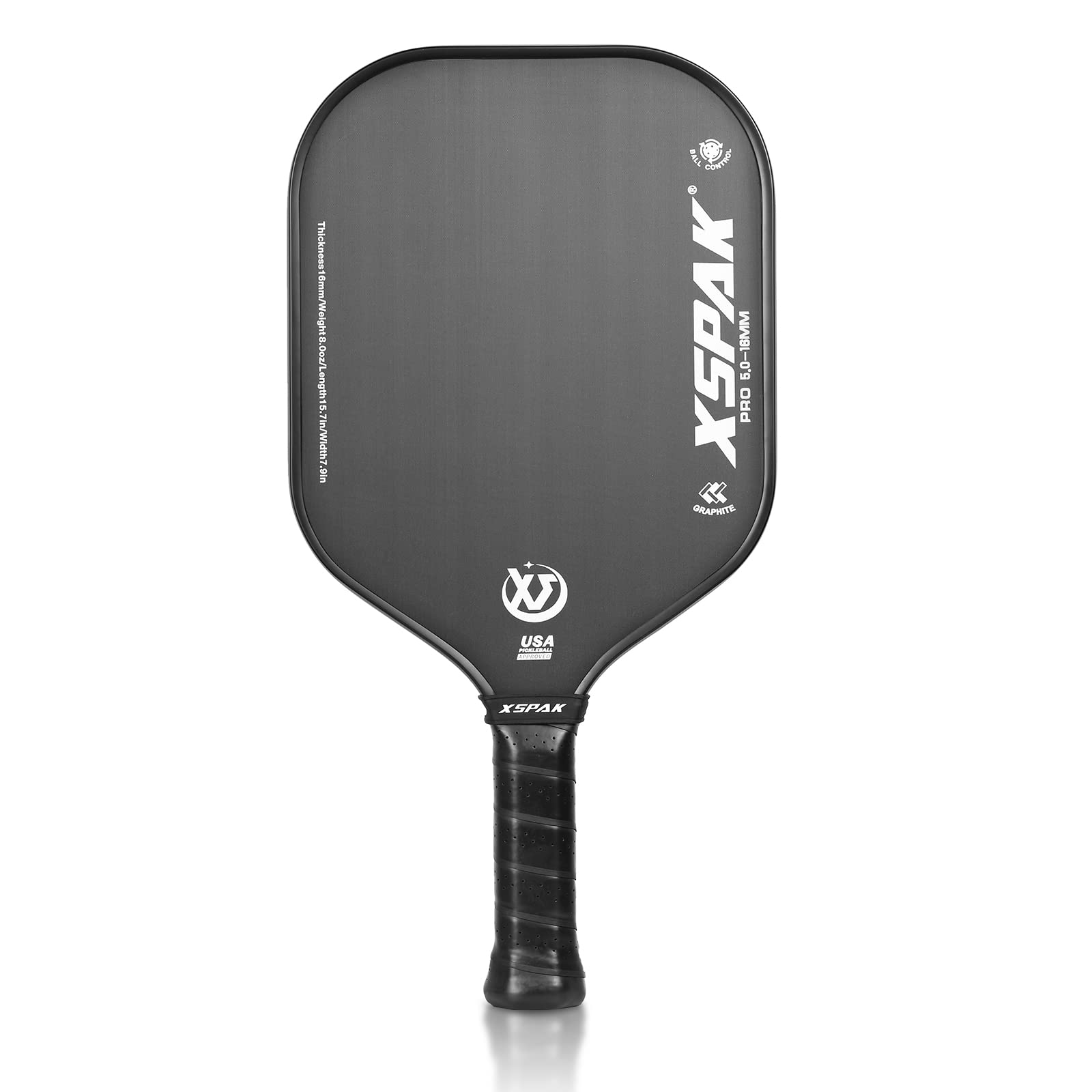 XS XSPAK Carbon Fiber Pickleball Paddle - Tournament Edition - World Champion Surface Technology Options Pickleball Racket - USAPA Polypropylene Honeycomb Paddle with Cushion Comfort Grip