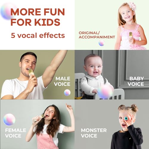 YLL Kids Karaoke Machine with 2 Microphones, Karaoke Gifts for Girls Ages 4, 5, 6, 7, 8, 9, 10, 12 +Year Old, 4-12 Years Old Christmas Toy Gift for Girls (Purple)