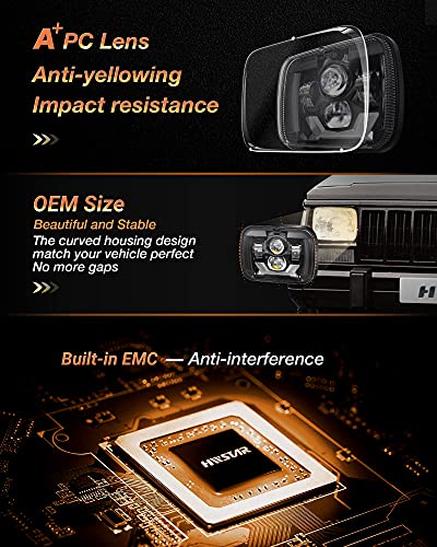 HWSTAR 2022 180W 1000% Bright H6054 5x7 7x6 Led Headlights Compatible with Jeep Cherokee XJ Wrangler YJ [ DOT][Anti-glare][DRL Turn Signal][Hi/Low Sealed Beam] Ford Chevy GMC Toyota Nissan Dodge etc