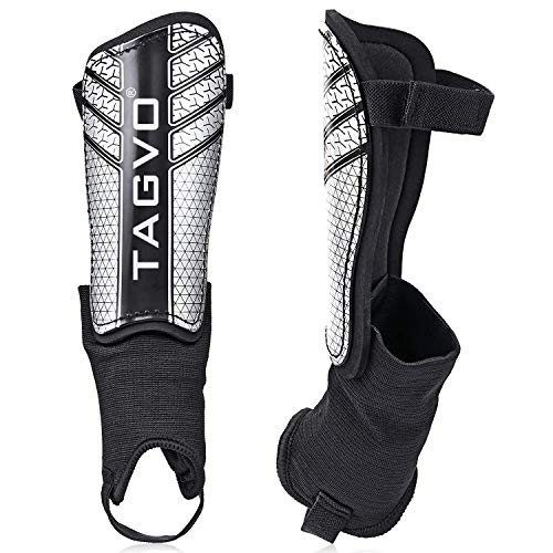 TAGVO Soccer Shin Guards for Kids Youth - Protective Soccer Equipment for Boys Girls - Adults Men Women Soccer Shin Guards - Soccer Shin Pads for Kids 3-16 Years Old Girls Boys, High Impact Resistant