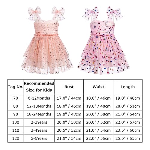 Toddler Baby Girl First Birthday Dress Shiny Sequins Cake Smash Outfits Kids Sparkle Tea Party Halloween Thanksgiving Costume Baby Infant Baptism Christening Christmas Outfits Peach Star 6-12 Months