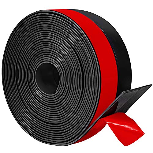 TORRAMI Silicone Weather Stripping 1 inch width 20 Feet Length, Seal for Door Under Bottom, Gap, Side, Glass Shower Door, Sliding Door,Windows, Grey