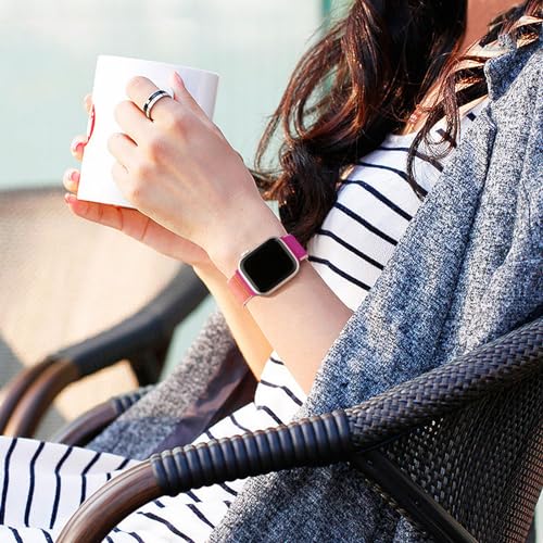 Lenrao Compatible with apple watch bands for women, 38mm 41mm 42mm 44mm, Nylon Strap Compatible with apple watch bands 40mm, Adjustable Loop Straps Compatible for iWatch Series SE 9/8/7/6/5/4/3 Ultra
