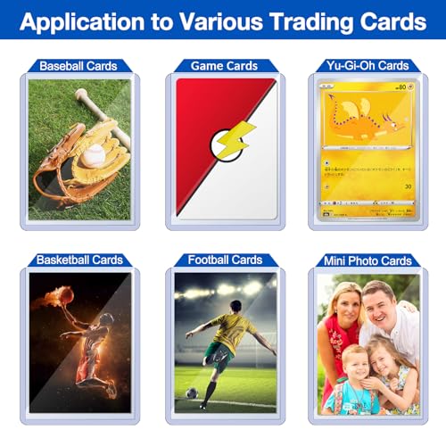 32 Count Toploaders for Cards, Sooez 35PT Toploader Card Protector, 3" x 4" Hard Plastic Card Sleeves, Baseball Card Protector, Topload Card Holder Case for Collectible Trading Cards Sports Cards