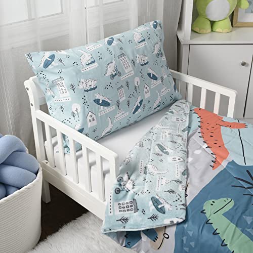 EXPRESSIONS Toddler Bedding Set, Rainbow (2 Piece Set, Fits Standard Infant Mattress) Includes Microfiber Reversible Comforter and Pillowcase for Kids
