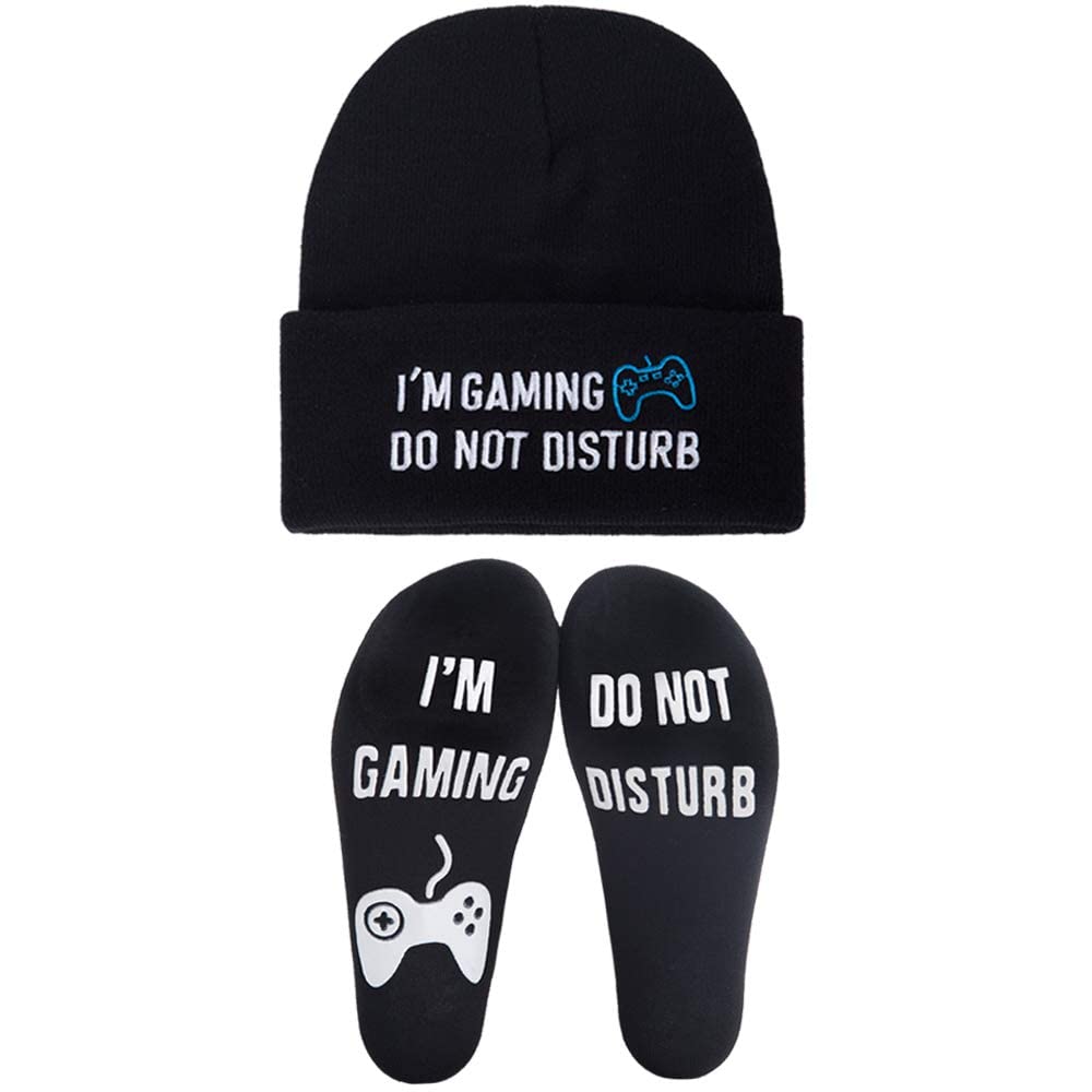 Gamer Gifts, Socks Beanie Winter Hat, Christmas Stocking Stuffers for Men Teen Teenagers Boys Him