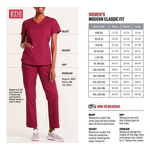 Dickies womens Signature 86706 Missy Fit V-neck Top (Size 2x-5x) medical scrubs shirts, Teal Blue, 5X-Large Plus