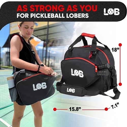 3pcs Pickleball Bag for women and men Accessories for clothing includes gifts Extra Pouch, Mesh ball bag + Fence Hook. Pickleball tote bag duffle bag Bottle Holders fits two Pickleball paddles (Black)