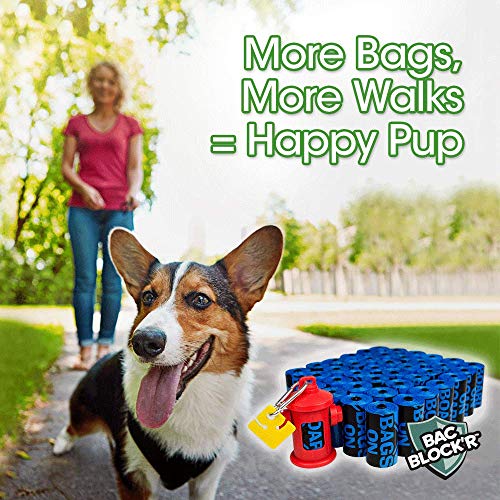 Bags on Board Dog Poop Bags - Strong, Leak Proof Dog Waste Bags - 9 x 14 Inches, 600 Blue Bags (3203940071)