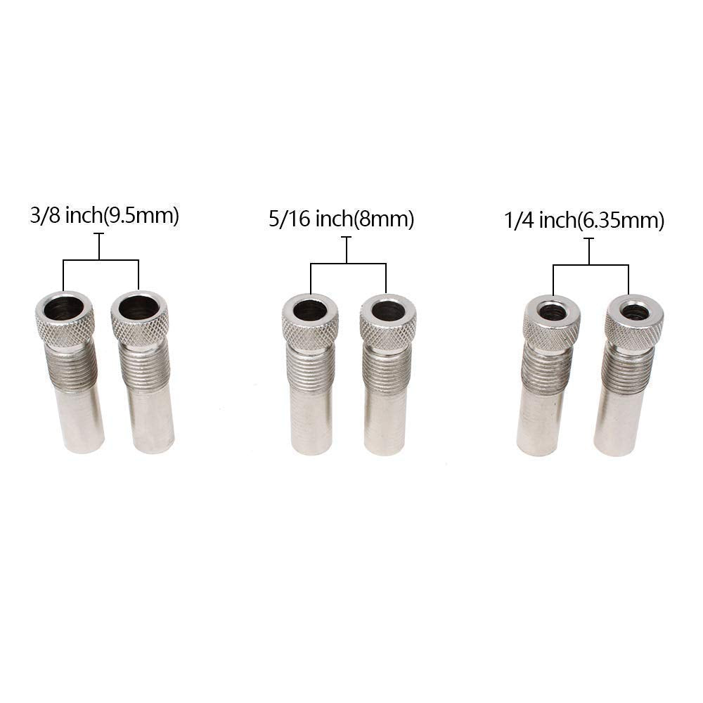 AUTOTOOLHOME Self Centering Doweling Jig Dowel Jig Kit Drill Jig for Straight Holes Wood Biscuit Joiner Tool 6 Drill Guide Bushings Set Woodworking Power Tool Accessory Jigs
