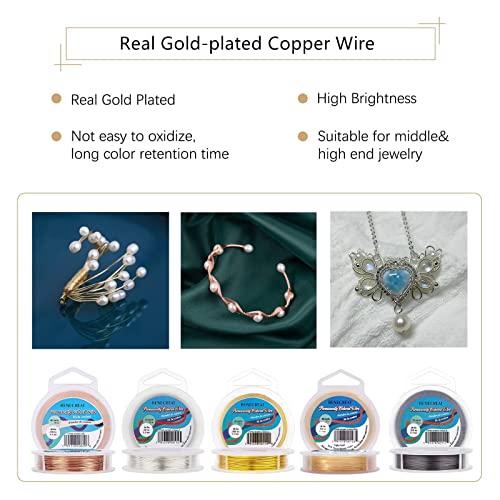 BENECREAT 34-Gauge 218 Yards Tarnish Resistant Antique Bronze Thin Copper Wire for Jewelry Beading Craft