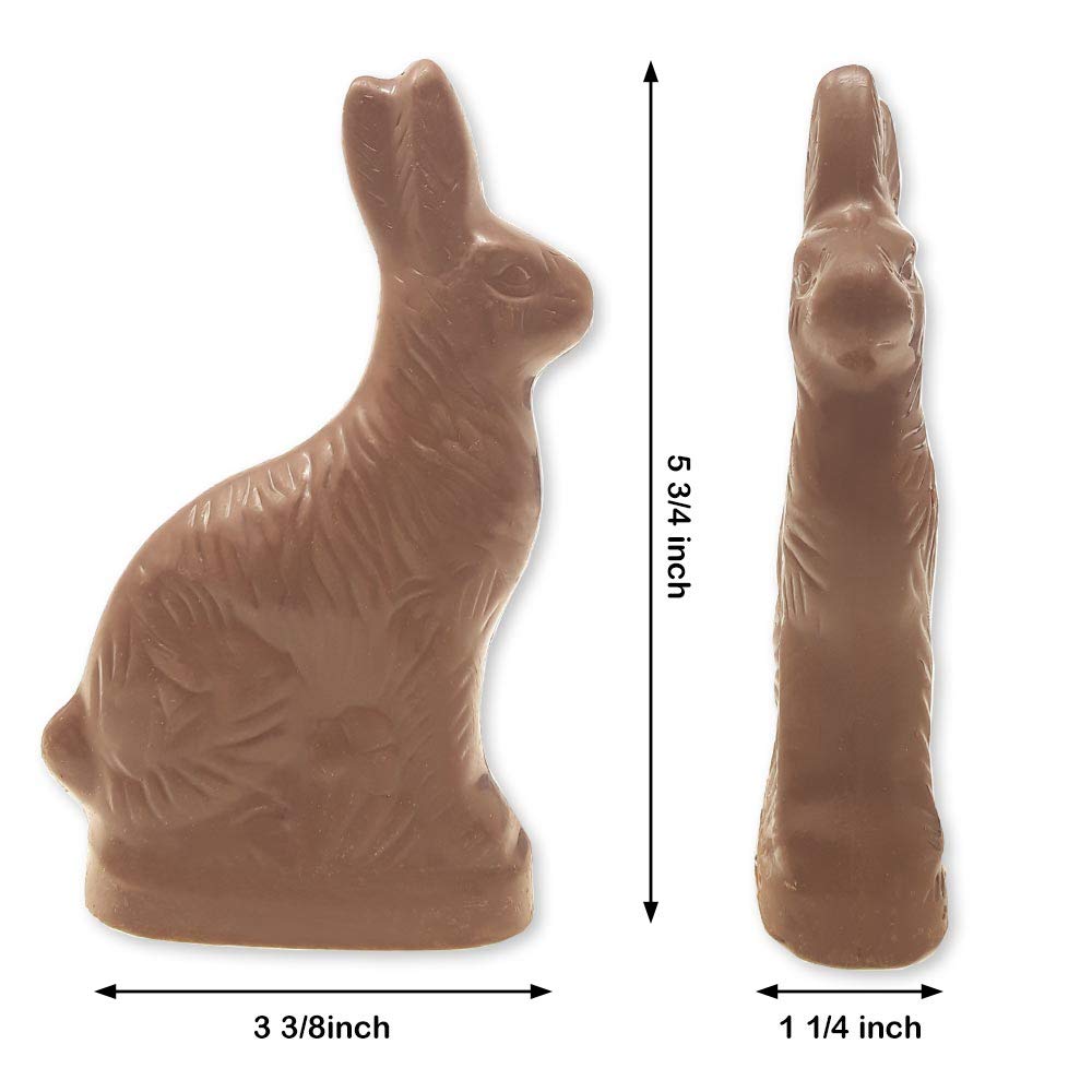 Madelaine Highly Detailed Solid Premium Milk Chocolate Easter Rabbit Sitting On The Grass (6 OZ - 1 Pack)