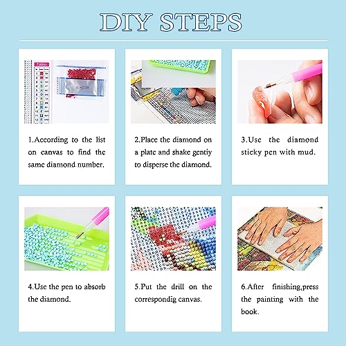 DIY 5D Diamond Painting Kits for Adults Gem Art Painting Kit Beginner DIY Diamond Painting Kit Mosaic Art for Adults Relax & Home Wall Decor 16Inchx16Inch (Flower)