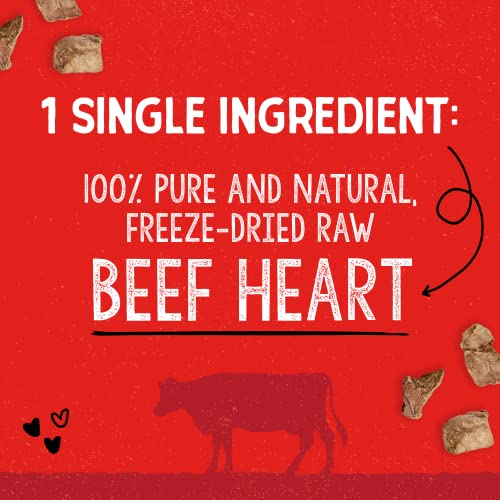 Stella & Chewy's Freeze-Dried Raw Single Ingredient Beef Heart Treats, 3 oz. Bag