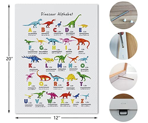 Nogrit Dinosaur Wall Art, Dinosaur Dino Wall Decor for Boys Room, Dinosaur Nursery Decor, Dinosaur Pictures for Wall, Dinosaur Room Bedroom Decor, Dinosaur Gifts for Boys Girls, 11x14(127-WSLH-YH)