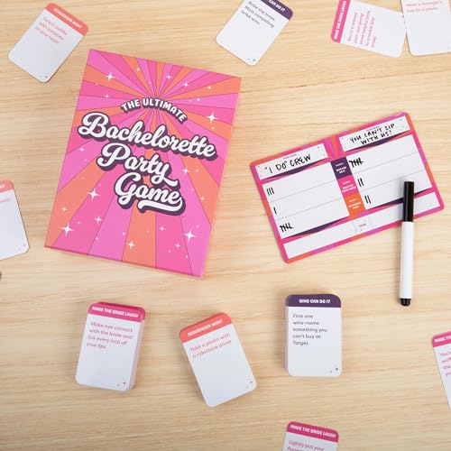 DSS Games The Ultimate Bachelorette Party Game | Card Games with 150 Prompt Cards | Party Card Game for Girls Night Out, Bachelorette Party, & Bridal Shower | Ages 17 Up