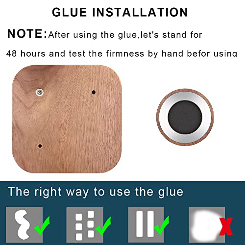 JuBeCo Wood Wall Mount Holder for Dyson Hair Dryer, Wood + Metal Wall Bracket Frame for Dyson Supersonic Hair Dryer. (Walnut)