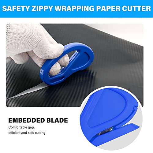 Gomake Vehicle Vinyl Wrap Window Tint Film Tool Kit Include 4 Inch Felt Squeegee, Retractable 9mm Utility Knife and Blades, Zippy Vinyl Cutter and Mini Go Corner Squeegee for Car Wrapping