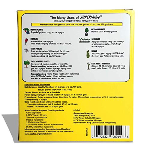 SUPERthrive Original Plant Vitamin Solution with Kelp for All Plants, 4 Oz. - 2 Pack