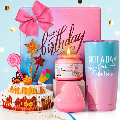 Birthday Gifts for Women & Teen Girls, Happy Birthday Gift Basket Set for Her - Best Friend Sister Daughter Wife Girlfriend Bestie Bff, Unique 16th 18th 21st 30th Birthday Gift Idea for Women Girls