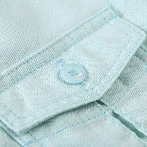 OCHENTA Toddler Boys Oxford Button Down Shirt Long Sleeve Utility Sports Casual Western Tops Grey Tag 90CM - 18 Months