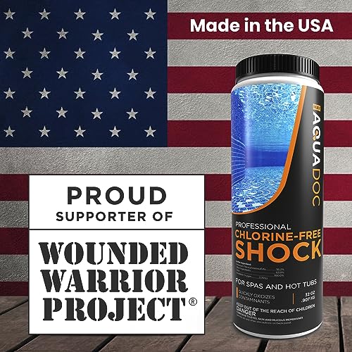 Non-Chlorine Spa Shock for Hot tub - Chlorine Free Tub Treatment & Enhanced to Assist Bromine Suitable Oxidizer Oxidizing by AquaDoc
