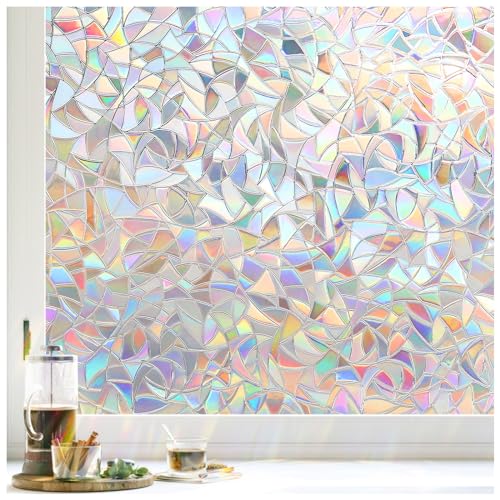 LUTE Blackout Window Film, Sun Light Blocking Frosted Privacy Window Cling for Glass, Darkening Window Tint for Day Sleep, UV Blocking Static Cling Window Cover, 17.5" x 78.7"