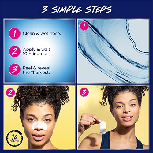 Biore Nose+Face Blackhead Remover Pore Strips, 12 Nose + 12 Face Strips for Chin or Forehead, Deep Cleansing with Instant Blackhead Removal and Pore Unclogging, Non-Comedogenic Use, 24 Ct Value Size
