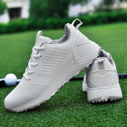 ULTIANT Women Golf Shoes Spikeless Waterproof Golf Sport Sneakers(Black,36)