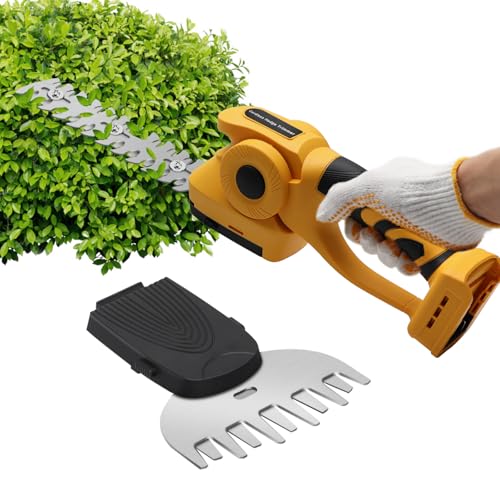 Cordless Hedge Trimmer for DEWALT 20V MAX Battery (No Battery) - Electric Hedge Trimmer Cordless Grass Trimmer, 2 in 1 Handheld Grass Cutter + Hedge Shears for Gardening, Lawn, Yard (ZZ-TL198-01)