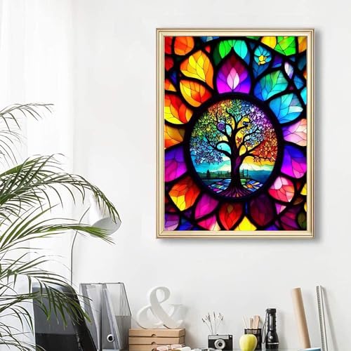 RYMILIE Diamond Painting Kits for Adults - Flower DIY 5D Diamond Art Kits Full Drill Diamond Dots Paintings with Diamonds Gem Art and Crafts Home Decor 12x16inch