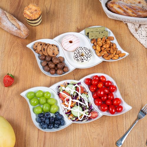 Kassel Ceramic Serving Platter Set | 14”/12”/10” Oval Serving Trays for Entertaining at Parties and Weddings | Oven Safe Large Serving Trays for Tacos, Steak, and Cake