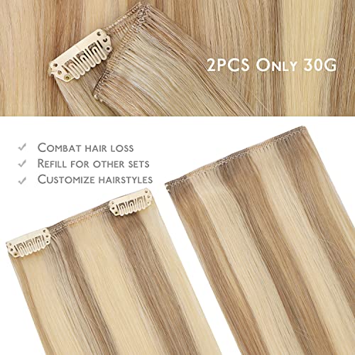 WENNALIFE Clip in Hair Extensions Real Human Hair, 20 Inch 120g 7pcs Human Hair Extensions Clip In Human Hair, Jet Black Hair Extensions Clip In Real Hair Coloured Remy Human Hair Extensions