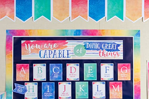 Teacher Created Resources Straight Rolled Border Trim, Watercolor