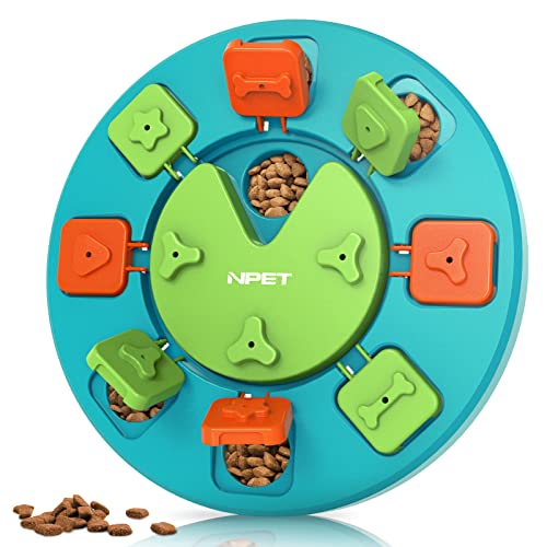 NPET Dog Puzzle Toy, Interactive Dog Toys Dog Enrichment Toys, IQ Training & Mental Enrichment Pet Toys for Small & Medium Dogs (Green, Level 2)