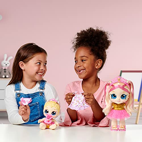 Kindi Kids Scented Sisters Pawsome Royal Family - Pre-School 10" Play Doll: Tiara Sparkles, 6.5" Baby Kindi: Teenie Tiara, and Kindi Pet: Prince Purrfection - Amazon Exclusive