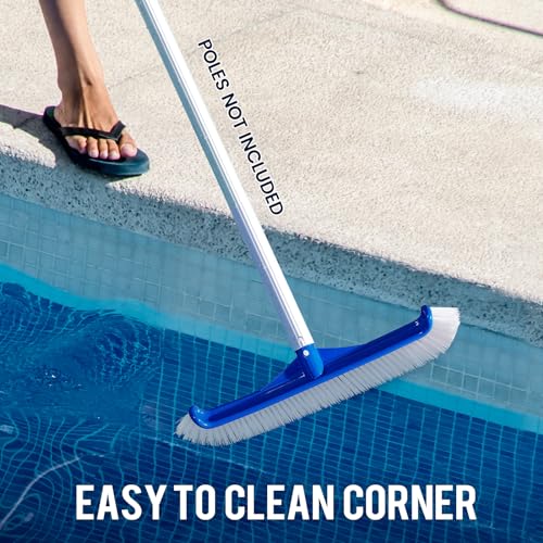 Pool Skimmer - Pool Skimmer Net with 5 Section Adjustable Telescopic Aluminum Pole, 25''- 64'', Pool Net Skimmer Rake with Ultra Fine Mesh , Pool Leaf Skimmer for Swimming Pools, Spas, Hot Tubs