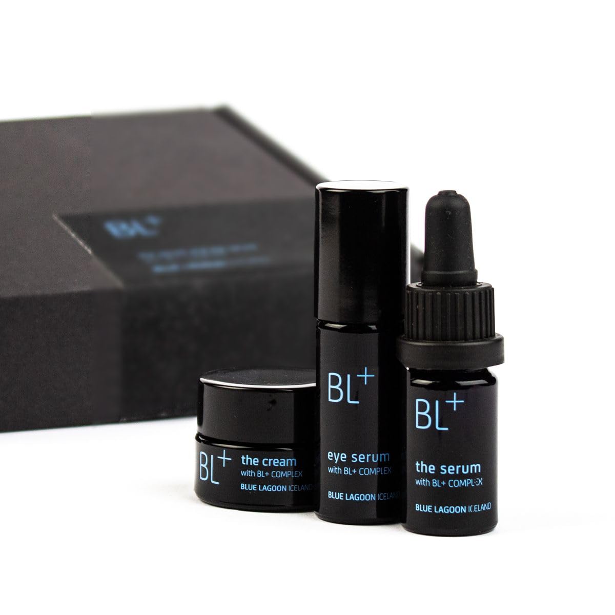 Blue Lagoon - BL+ Award Winners Kit, BL+ Eye Serum, BL+ The Serum, BL+ The Cream (20% Savings - $268 Value) | Sustainable, Bioactive Luxury Skincare (3-Piece Set)