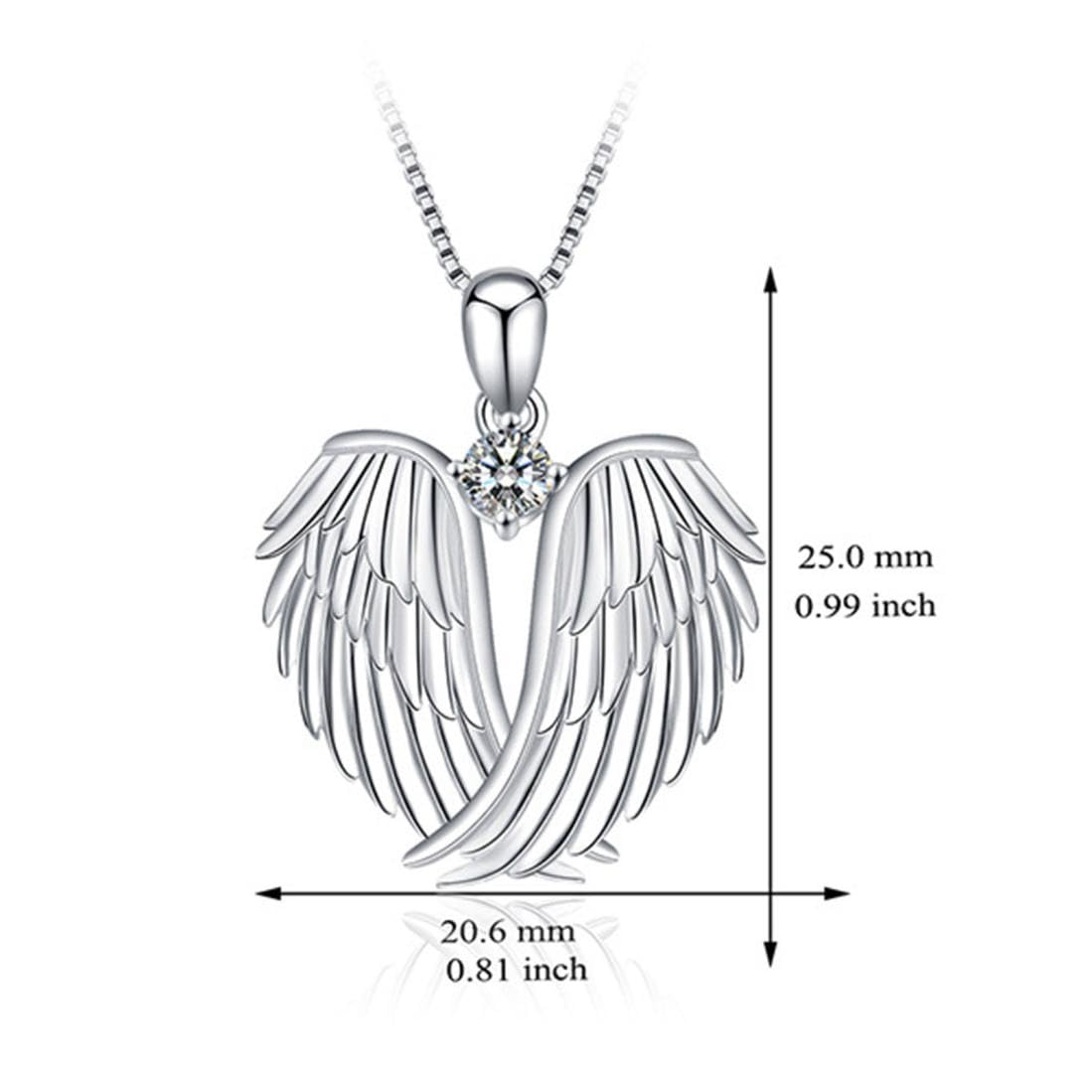 Angel Wings Necklace Guardian Angel Wings Pendant Necklace Necklace for Women Women Valentine’s Day Jewelry Womens Gifts (A)