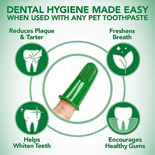 Vets Best Pet Toothbrush | Easy Teeth Cleaning for Dog and Cat Dental Care, Perfect for Dogs and Cats - 5 Pack