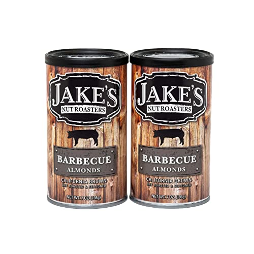 Jake's Nut Roasters - Sweet & Salty Mixed Pack of Almonds (4 Pack) Whole Dry Roasted Seasoned Almonds Variety Pack - Includes Maple, Barbecue, Bleu Cheese and Mesquite Smoked Flavors