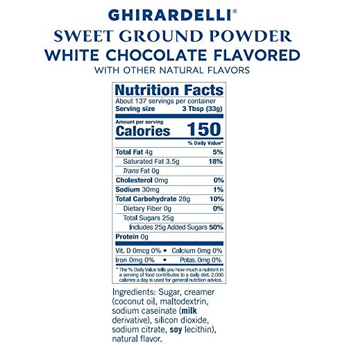 Ghirardelli Sweet Ground White Chocolate Flavored Beverage Mix, 10-Pound Package