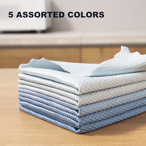 JOYMOOP Microfiber Cleaning Cloth, Kitchen Towels, Dish Rags for Dish Drying Washing, Absorbent Streak Free Lint Free Rags for Cleaning, Reusable and Washable Dish Towels