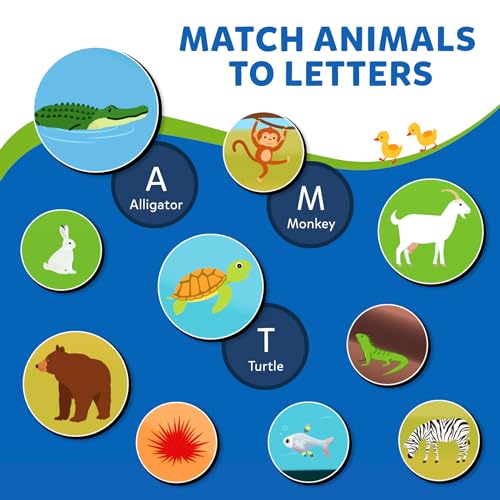 Skillmatics Magnetic Matching Activity - Letters, Numbers & Animals, Preschool Learning Toy & Game for Kids, 35+ Magnetic Pieces, Gifts for Boys & Girls Ages 3, 4, 5, 6