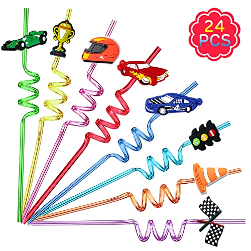 24 PCS Reusable Straws for Christmas Theme Party Birthday Decorations with 2 PCS Cleaning Brushes (Christmas tree)