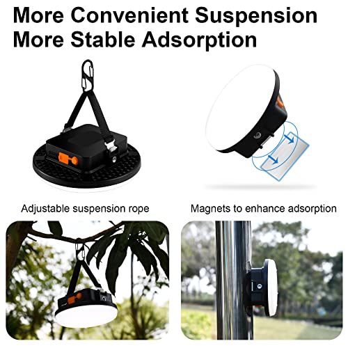 IODOO 10000mAh 30W Rechargeable Camping Light with Remote 2500LM 2700/4000/6500K LED Camping Lantern Portable Camping Light IP65 Waterproof Tent Light Power Failure Emergency Survival Kits