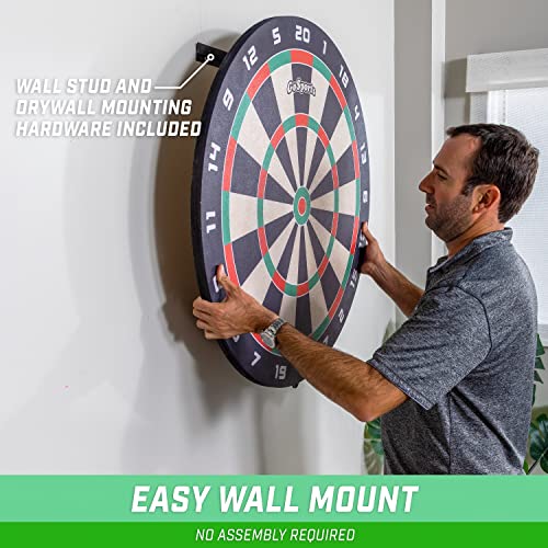 GoSports Giant 3 ft or 4 ft Cork Dartboards - Includes 12 Giant Darts and Scoreboard - New Fun Twist on Darts