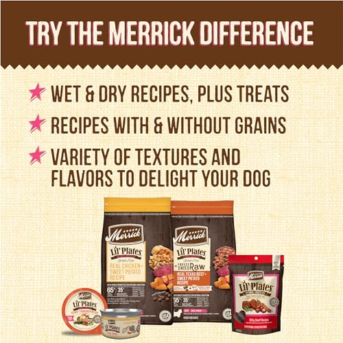 Merrick Lil’ Plates Grain Free Small Dog Treats, Natural Training Treats For Small Dogs, Lil’ Chunky Chicken - 5 oz. Pouch